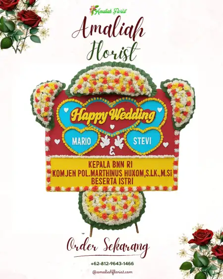 Papan Bunga Pernikahan Kawo