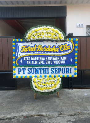 Papan Bunga Duka di Kawo